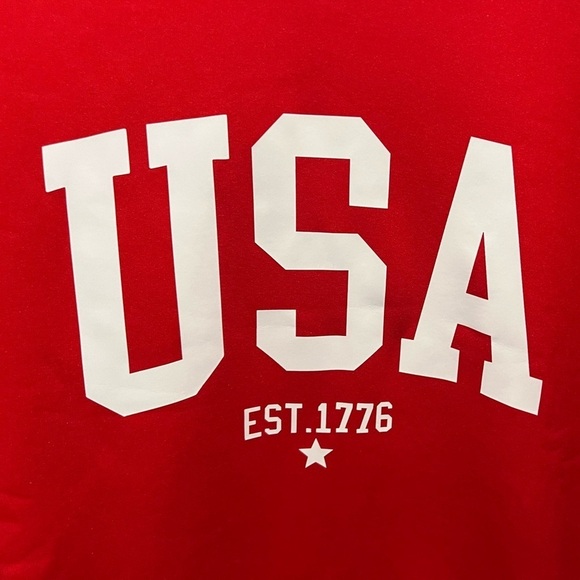 Red USA Sweatshirt Size Large NWOT - Picture 8 of 8